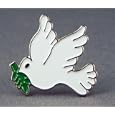 Metal Enamel Pin Badge Dove of Peace'