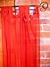 Red Sheer 100% Cotton Gauze Tab Curtain, 44 inches X 100 inches