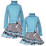 Size-14 RRE-54261F TURQUOISE-BLUE BROWN RIBBED KNIT ASYMMETRIC TIERED TWIN DOT Special Occasion Holiday Party Dress,F454261 Rare Editions 7-16