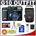 Canon PowerShot G10 14.7MP Digital Camera with 5x Image Stabilized Zoom + 8GB Card + Cameta Bonus Accessory Kit