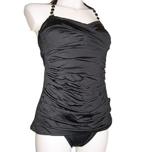 Buy Ladies Anne Cole 2 pc Longer Tankini Swimsuit, Black by Anne Cole