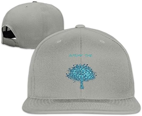 Blue Light Autumn Trees Unisex Plain Snapback Baseball Cap Adjustable (Many Colors)