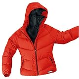 Buy TAIGA Seymour 700 PLUS Goosedown Jacket - Women's Light & Silk-Soft European Goosedown Hooded Jacket, Red, MADE IN CANADA