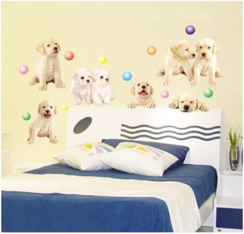 Newdecor Home Decor Mural Vinyl Wall Sticker Kids Nursery Room Wall Art Fashion Decal Paper Cute Puppy Dog