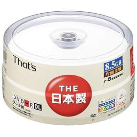 ���z�U�d�� That's DVD-R�f�[�^�p 8�{��8.5GB �Ж�2�w���C�h�v�����^�u��