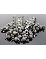 Designer Rosary .925 Sterling Silver 1.75ctw Diamonds 36" Length
