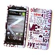 Motorola DROID X MB810 & Droid X2 MB870 (Verizon) Snap On Protector Hard Case "Love Love Love" Design