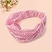 Elegant Women Pink Bandanas Lace Headwrap Headband Girls' Hair Accessory Gift