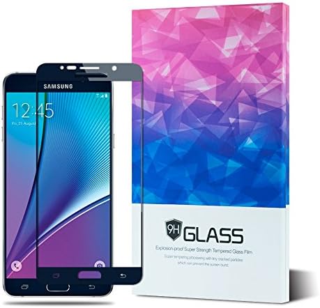 Miboo - Galaxy Note 5 Screen Protector, Premium Color Tempered Glass Screen Protector 0.26mm Full Coverage Anti-Scratch for Samsung Galaxy Note 5 (Blue)