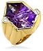 Large Amethyst and diamond ring in 14K title=