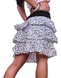 Volant Minirock beige o weiß Damen Rock