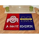 Ohio State Buckeyes / Michigan Wolverines House Divided NCAA All-Star Floor Mat (34x45)