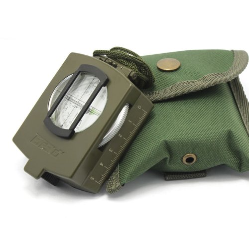 Pellor - Boussole de randonnée - Américanisme vert olive
