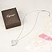 Caperci Sterling Silver Diamond Accent Shadowed Double Open Heart Pendant Necklace for Women, 18''