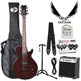 Dean EVO XM Satin Natural (EVOXM-SN) Electric Guitar & Amp Kit - Includes: Cable, Planet Waves 12 Pick Shredder Pack, Guitar Strap, Stand, Gig Bag & 10-Watt Amp