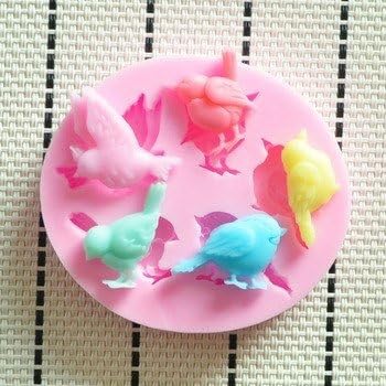 Lovely Mold : Lovely Bird Silicone Mold,fondant Cake Decorating Tools,silicone Soap Mold,silicon Molds Cake Decorating