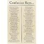 Confucius Says (Funny List) Art Poster Print - 24" X 36"