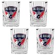 FC Dallas MLS 4pc Square Shot Glass Set - Primary Team Logo FC Dallas MLS 4pc Square Shot Glass Set - Primary Team Logo