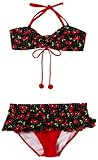 Amy Byer Girls 7-16 Cherry Bikini,Red,10