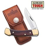 Schrade Smokey Folding Knife w/ Leather Sheath