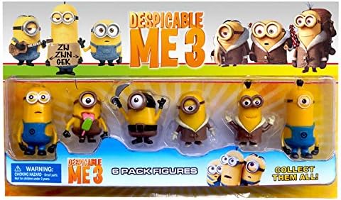 Despicable Me 3 2015 New Official Movie Pvc Toys Action Figure 6pcs/set 4.8-7.5cm Minion