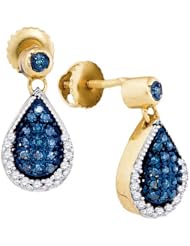 0.27CTW BLUE DIAMOND FASHION EARRINGS