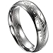 BOHG Jewelry Mens Womens Wide 6mm Lord of the Rings Stainless Steel Love Engagement Wedding Band Silver