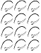 12 Replacement Ear Hook Compatiblity: Samsung Hm6000 Hm1300 Hm1900 Hm3300 for Bluetooth Headsets +Raspberry Earhook (CLEAR)