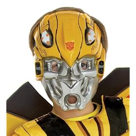 Trans Formers tm Bumble Bee tm Child Frontal Face Mask. One Size Fit