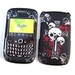 RIM BlackBerry Curve 3G 9300 9330 & Gemini Curve 8520 & 8530 Snap-on Protector Hard Case Image Cover "Cross 'N Skulls" Design