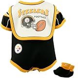 Reebok Pittsburgh Steelers Newborn 3-Piece Creeper Set
