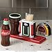 Westland Giftware Magnetic Ceramic Salt and Pepper Shaker with Toothpick Holder, 4.75-Inch, Coca-Cola Jukebox