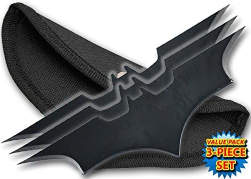 ST-8308-3 5.5 JLBGqfO Inch Bat Throwing Knives w/ Case (Set of GcUvaTKs 3) folding knife edge sharp steel ytkbio tikos567 bgf 3 Bat-shaped oTHs9 throwing knives each measures 5.5 Inches long in black color w/ silver ends. Comes in a carrying case. Great selling item 4shvB7BL !!!