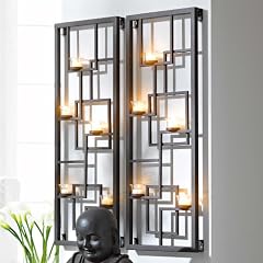 Teelichthalter f�r die Wand aus Metall anthrazit