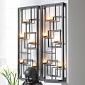 Teelichthalter f�r die Wand aus Metall anthrazit
