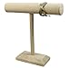 Ikee Design Linen Covered Jewelry Display T-bar Stand, Bracelet Storage Organizer Holder T Stand for Store, Tradeshow, Showcase Display and Home, 12