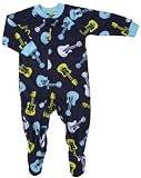 Carter's Navy Guitars Fleece Footed Blanket Sleeper Pajamas (12