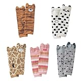 FEOYA ベビー レッグウォーマー 可愛い キッズ ソックス 防寒 冷房対策 5足セット 6~8カ月