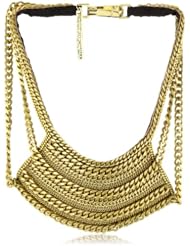 Fiona Paxton "Tribal Goddess" Breeze Metal Chain and Leather Necklace