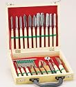 International Culinary Carving Set 22 Piece,  Wood Case