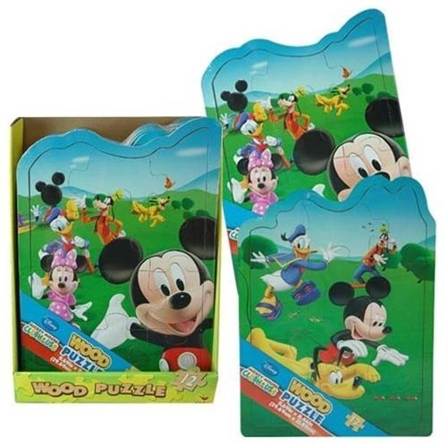 Disney Mickey Mouse Clubhouse 12 Piece Shaped Wood Puzzle - Assorted Styles