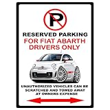 2012-13 Fiat 500 Abarth Exotic Car No Parking Sign