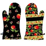 April Cornell Apple Black Oven Mitt