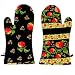 April Cornell Apple Black Oven Mitt