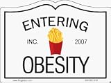 Entering Obesity Car Magnet