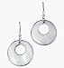 Avon Mother-Of-Pearl Medallion Hoop Earrings