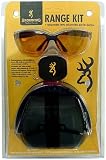 Browning Range Kit Shooting Glasses, Foam Earplugs, and Adjustable-fit Earmuffs Combo Pack