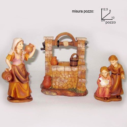 Scenario pozzo c/donna per presepe 