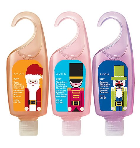 Avon Holiday Shower Gel Black Cherry & Nutmeg Toy Soldier on Front