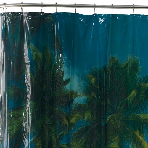 Best Maytex Tropical Landscape Vinyl Shower Curtain